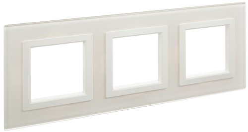 Рамка универсальная DKC Avanti 3-м. стекло белый картинка